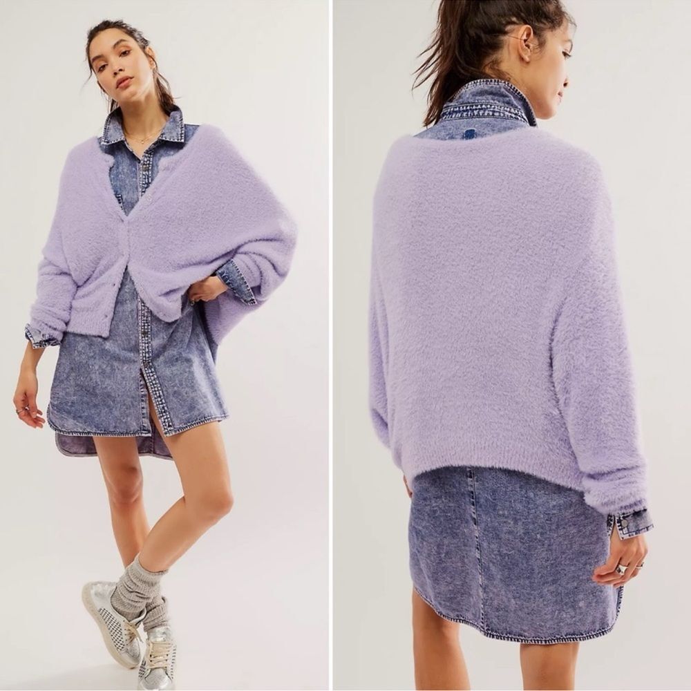 Lilac Cozy V-Neck Women's Sweater